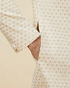 Manyavar Men Cream Sequined Buta Patterned Sherwani Set
