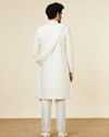 Classic Cream Patterned Sherwani Set image number 4