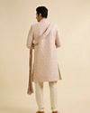 alt message - Manyavar Men Embroidered Opulence Pink Sherwani image number 3