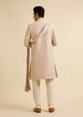 alt message - Manyavar Men Embroidered Opulence Pink Sherwani image number 3