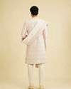 Manyavar Men Blush Pink Jaal Medallion Patterned Sherwani Set