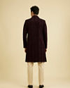 Manyavar Men Velvety Wine Elegance Sherwani image number 5