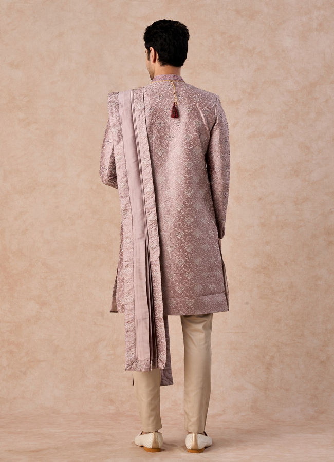 Manyavar Men Royal Lilac Grandeur Sherwani