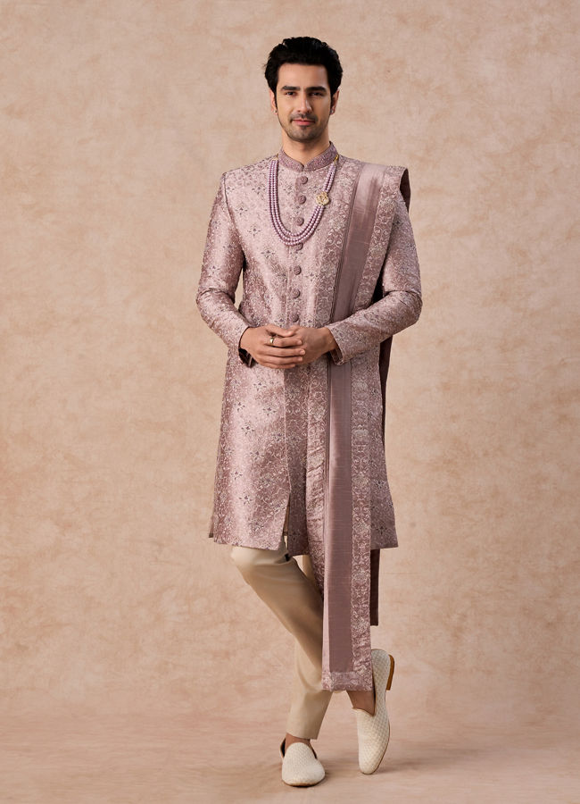 Manyavar Men Royal Lilac Grandeur Sherwani