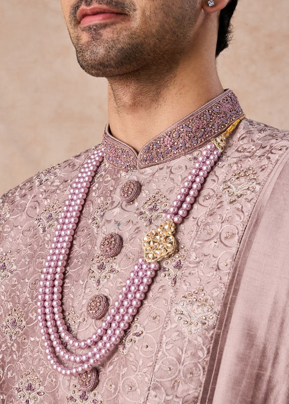 Manyavar Men Royal Lilac Grandeur Sherwani