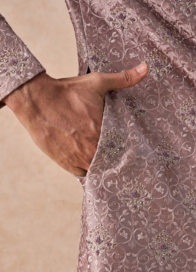 Manyavar Men Royal Lilac Grandeur Sherwani