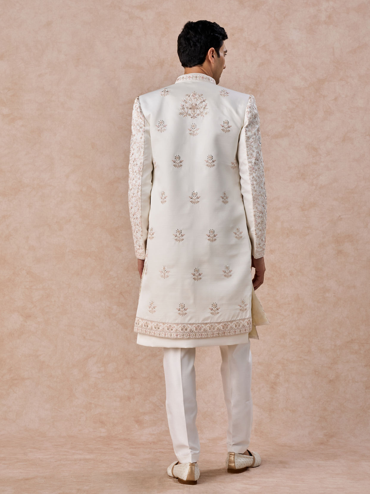 Manyavar Men Elegance Personified White Sherwani