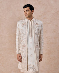 Manyavar Men Elegance Personified White Sherwani