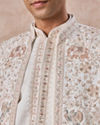 Manyavar Men Elegance Personified White Open Sherwani