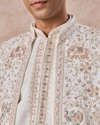 Manyavar Men Elegance Personified White Sherwani