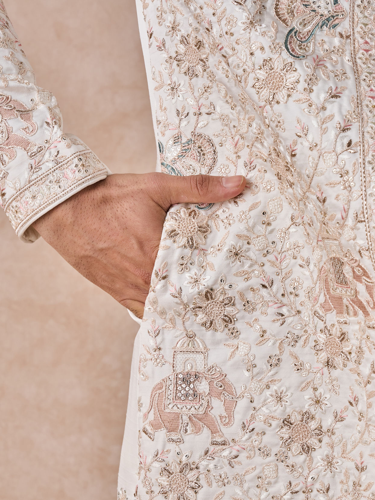 Manyavar Men Elegance Personified White Sherwani