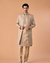 Manyavar Men Beauteous Beige Sherwani