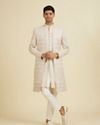 Manyavar Men Champagne Embroidered Sherwani