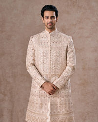 Manyavar Men Champagne Sherwani Vibes