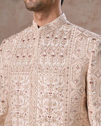 Manyavar Men Champagne Sherwani Vibes