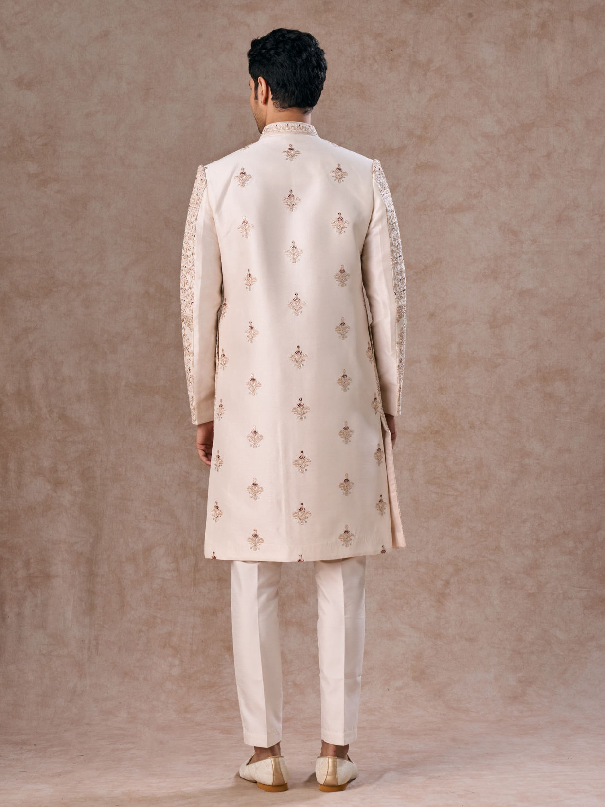 Manyavar Men Champagne Sherwani Vibes