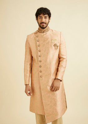 Manyavar Men Glamorous Pink Sherwani Suit image number 0