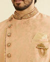 alt message - Manyavar Men Glamorous Pink Sherwani Suit image number 1