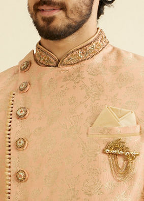 Manyavar Men Glamorous Pink Sherwani Suit image number 1