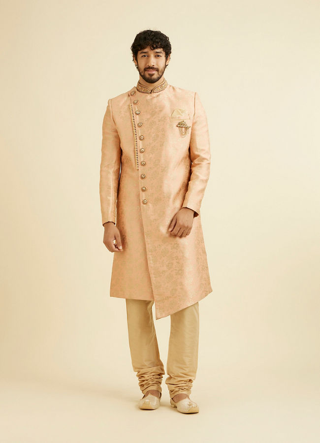 Manyavar Men Glamorous Pink Sherwani Suit