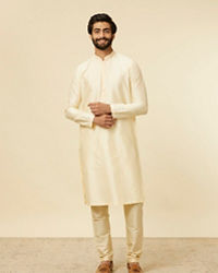 Twamev Men Sand Beige Classic Kurta