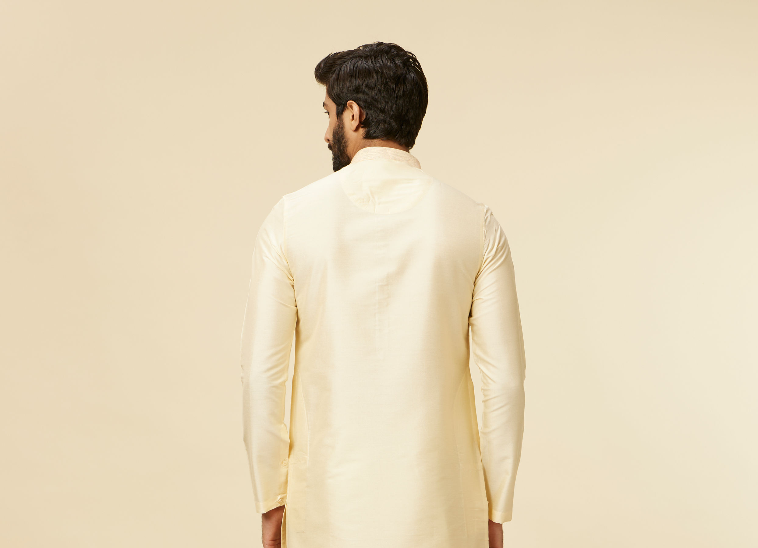 Twamev Men Sand Beige Classic Kurta