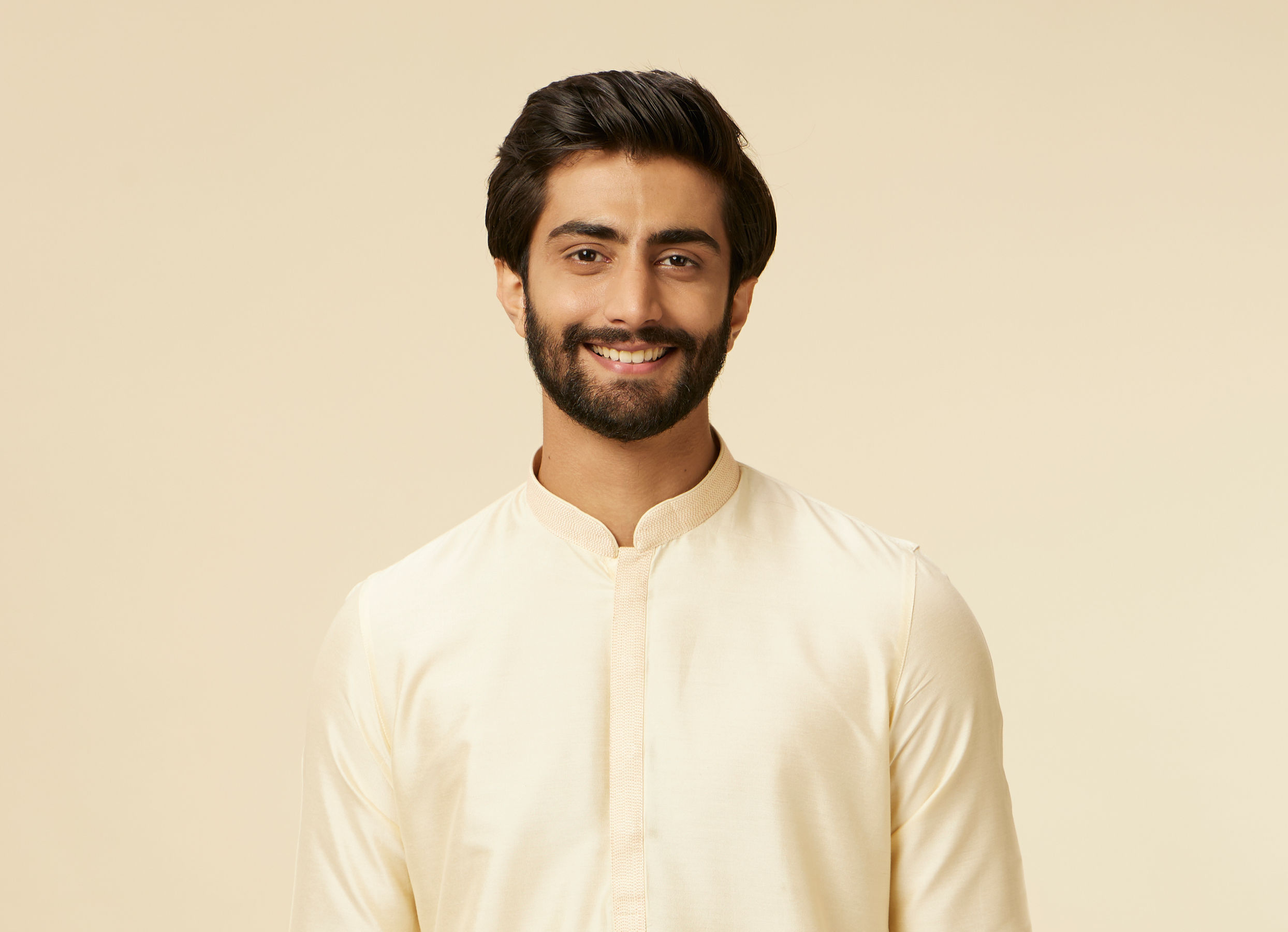 Twamev Men Sand Beige Classic Kurta