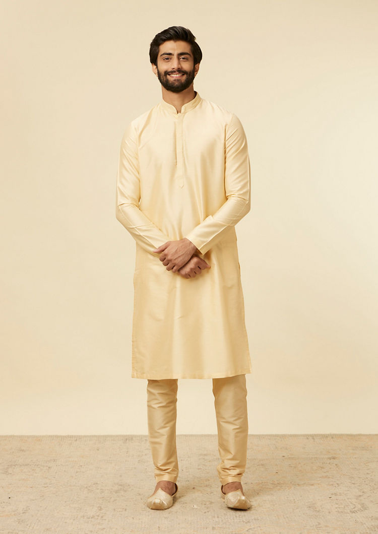 Twamev Men Golden Fawn Classic Kurta Set