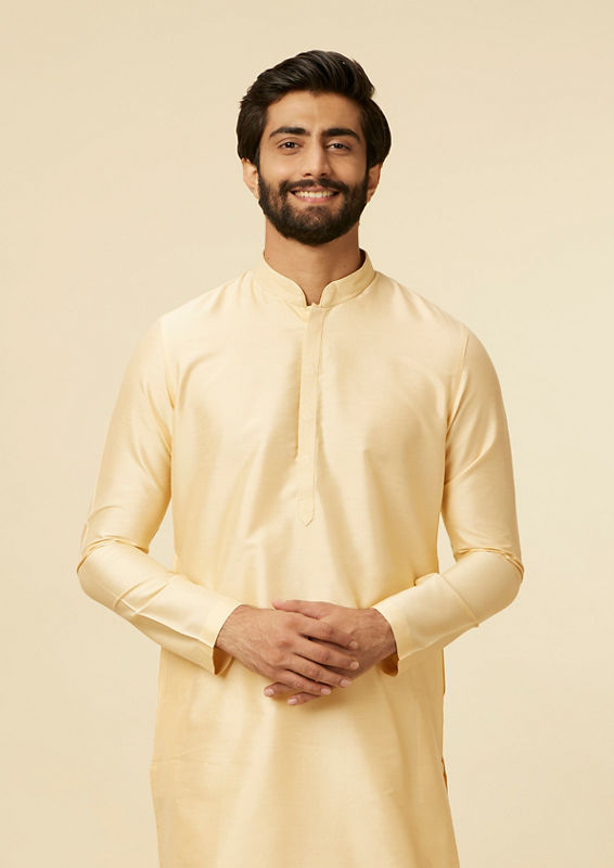 Twamev Men Golden Fawn Classic Kurta Set