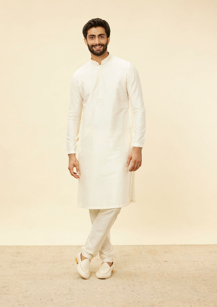Twamev Men Rosewater Pink Grid Patterned Kurta Set