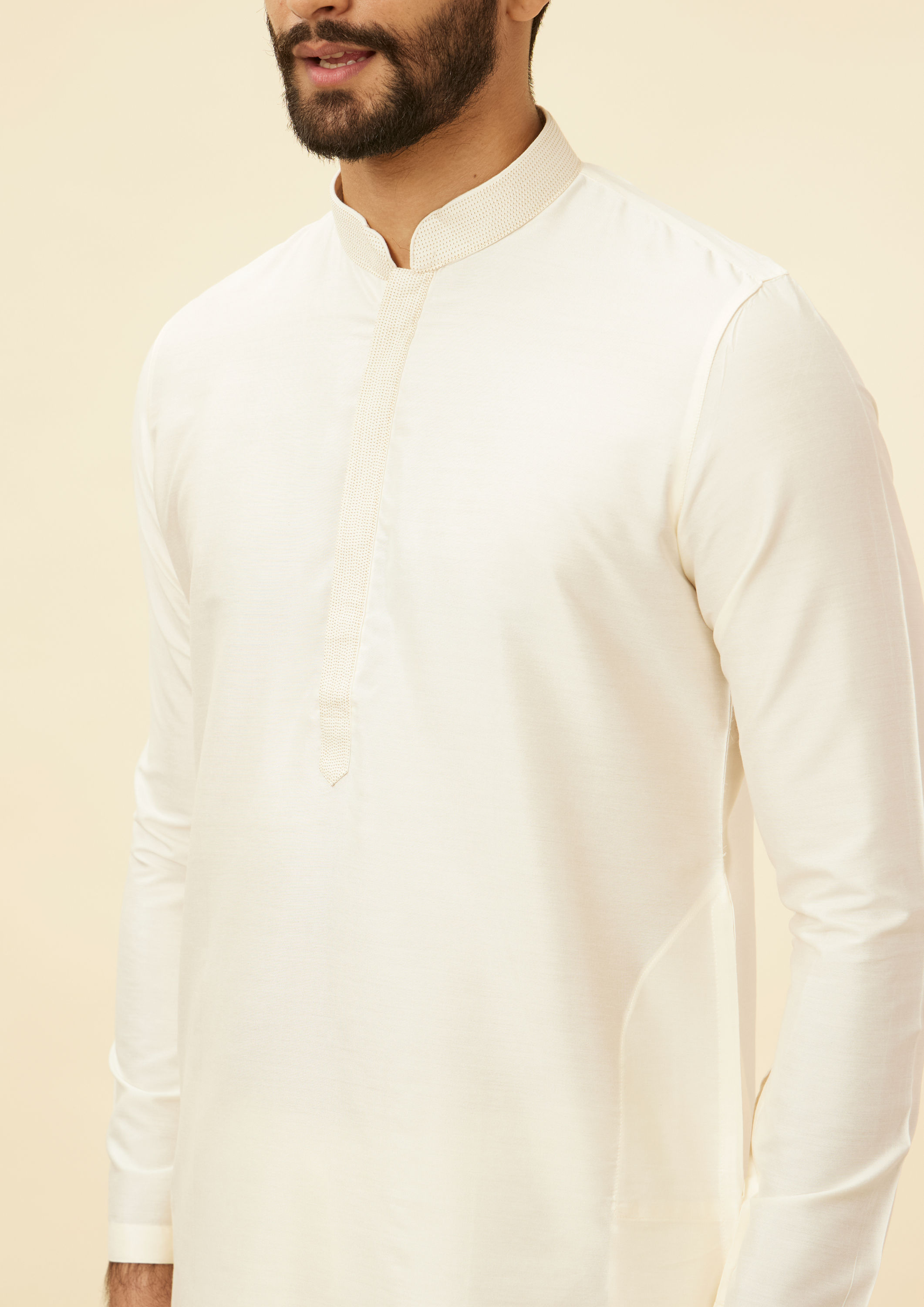 Twamev Men Rosewater Pink Grid Patterned Kurta Set