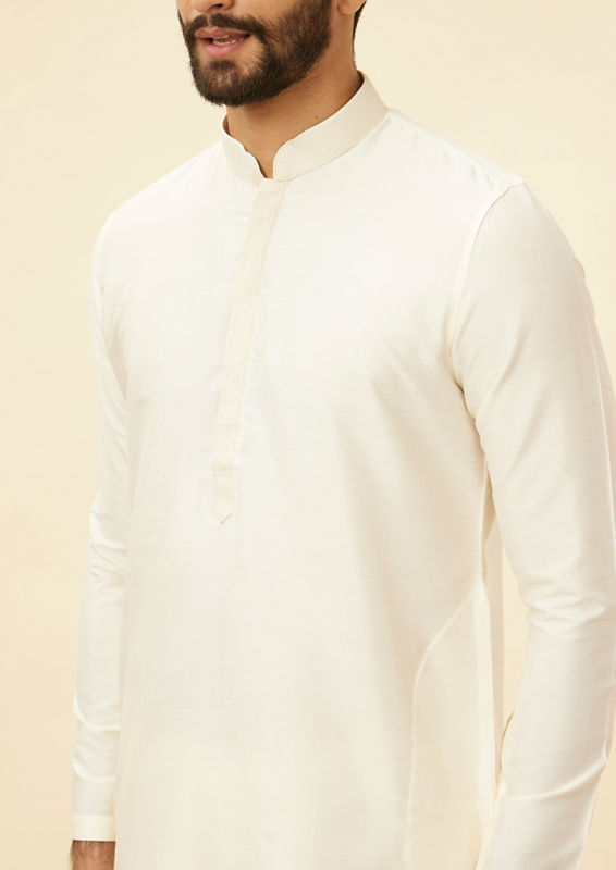 Twamev Men Rosewater Pink Grid Patterned Kurta Set