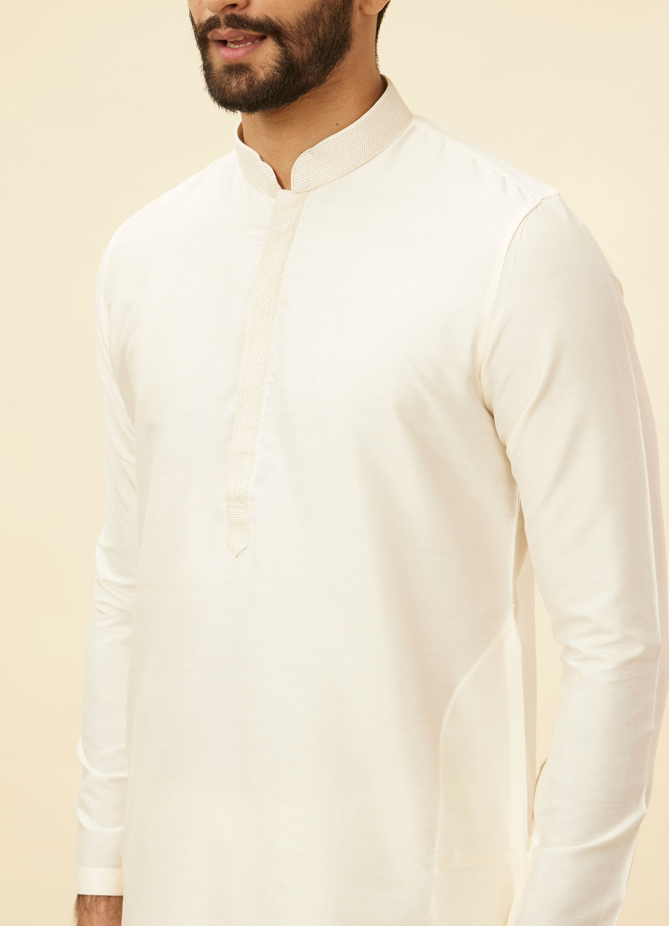 Twamev Men Rosewater Pink Grid Patterned Kurta Set