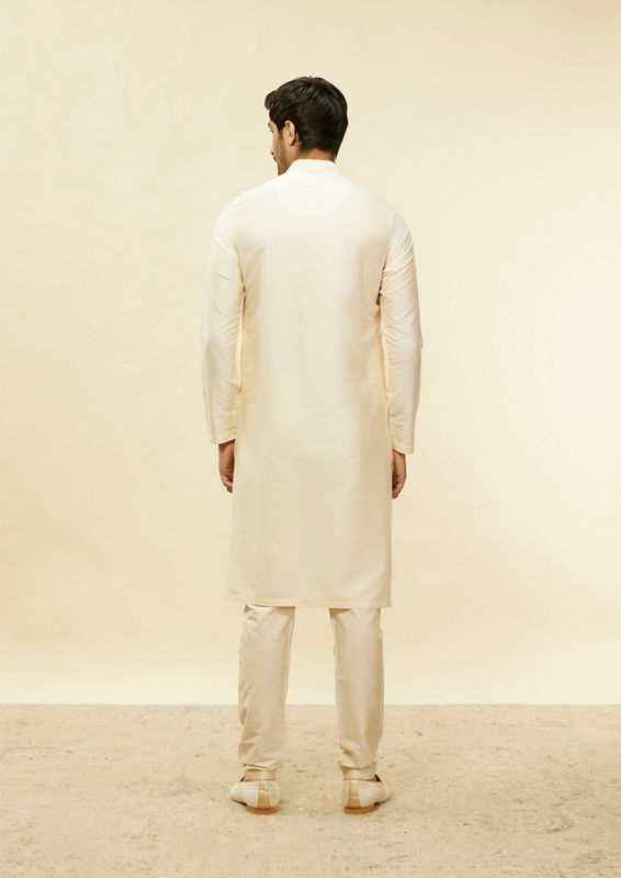 Twamev Men Classic Cream Kurta Set