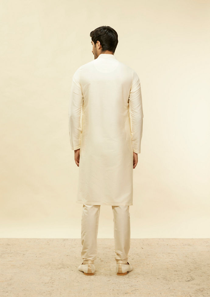 Twamev Men Classic Cream Kurta Set