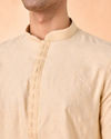 Manyavar Men Regal Beige Kurta Pajama