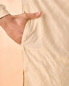 Manyavar Men Regal Beige Kurta Pajama