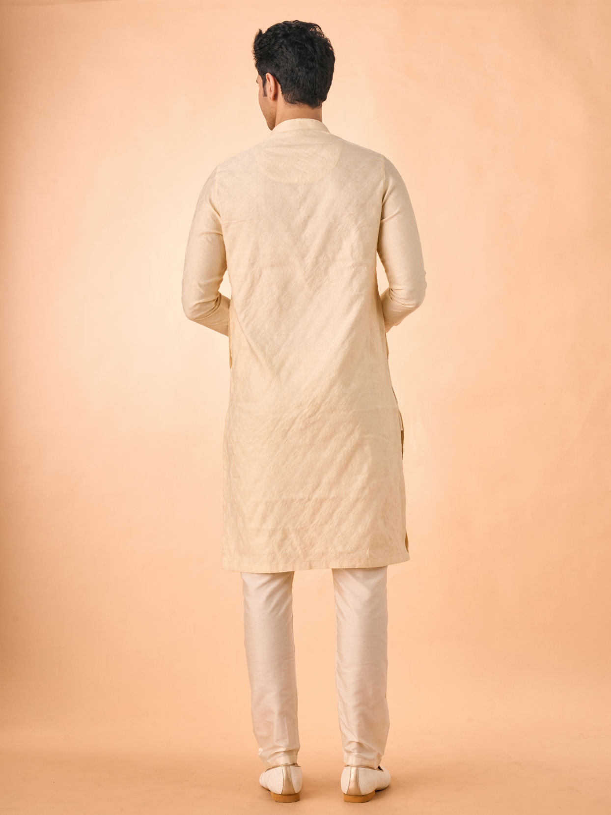 Manyavar Men Regal Beige Kurta Pajama