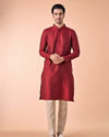 Manyavar Men Maroon Splendor Kurta Pajama