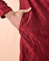 Manyavar Men Maroon Splendor Kurta Pajama