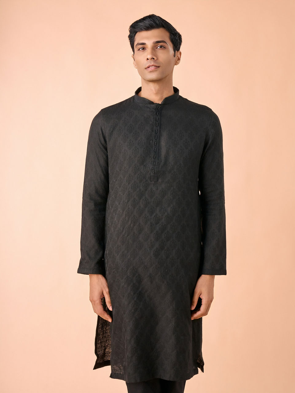 Manyavar Men Black Enchanting Kurta Pajama