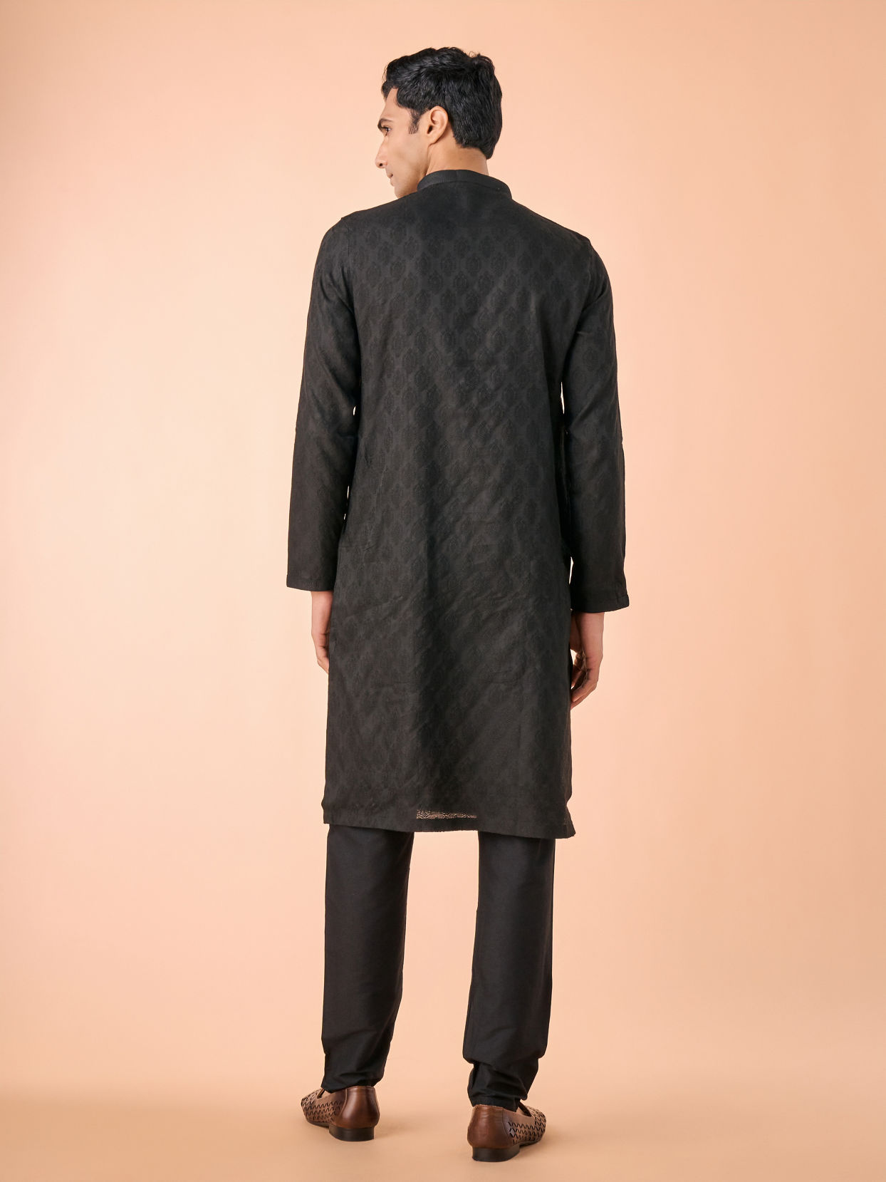 Manyavar Men Black Enchanting Kurta Pajama