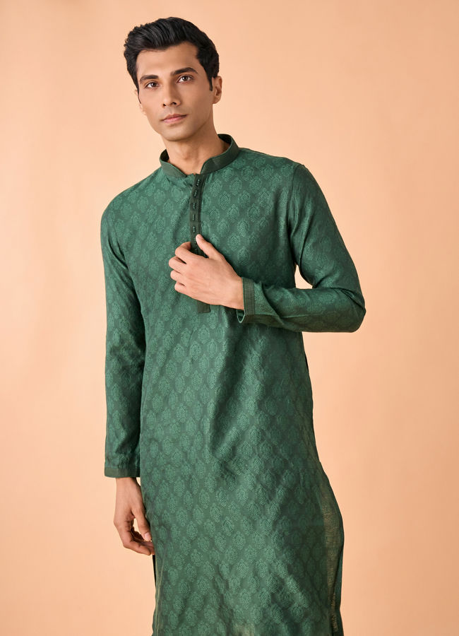 Manyavar Men Emerald Rhapsody Kurta Pajama
