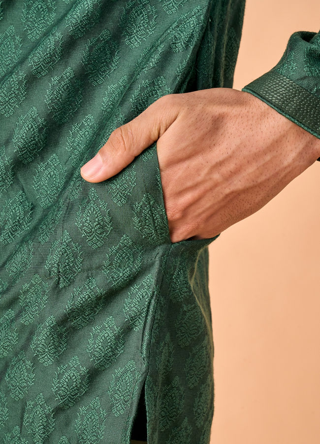 Manyavar Men Emerald Rhapsody Kurta Pajama
