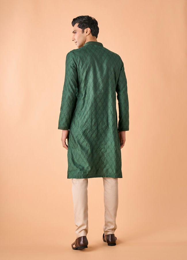 Manyavar Men Emerald Rhapsody Kurta Pajama