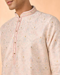 Manyavar Men Elegant Cream Kurta Pajama