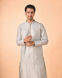 Manyavar Men Light Blue Splendor Kurta Pajama