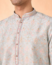 Manyavar Men Light Blue Splendor Kurta Pajama
