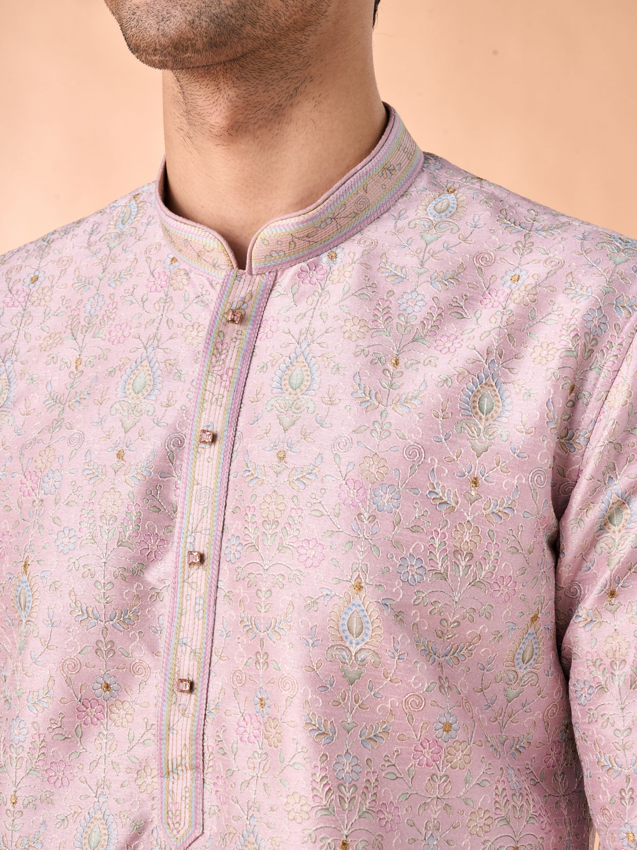 Manyavar Men Ethereal Lilac Kurta Pajama