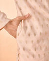 Manyavar Men Festive Peach Viscose Kurta Pajama